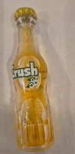 Vintage Novelty Glass 2-3/4" Mini Bottle & Cap Orange Crush ACL Full