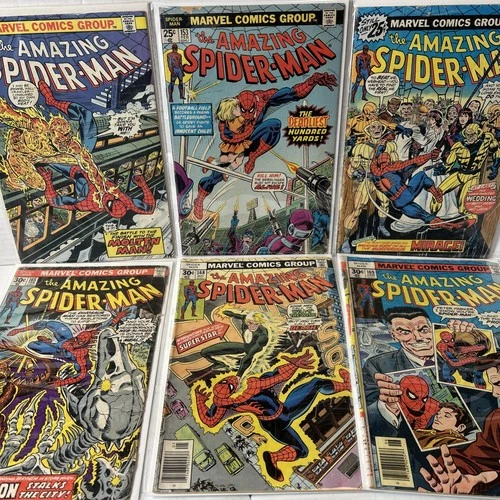Bronze Age Amazing Spider-Man Lot #133 153 156 165 168 169 *GD-VG*