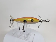 Vintage South Bend Early 3-Hook Minnow, Nice Glass Eyes, Clean Hardware, Rainbow