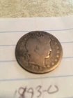 1893-O New Orleans Mint Silver Barber Quarter
