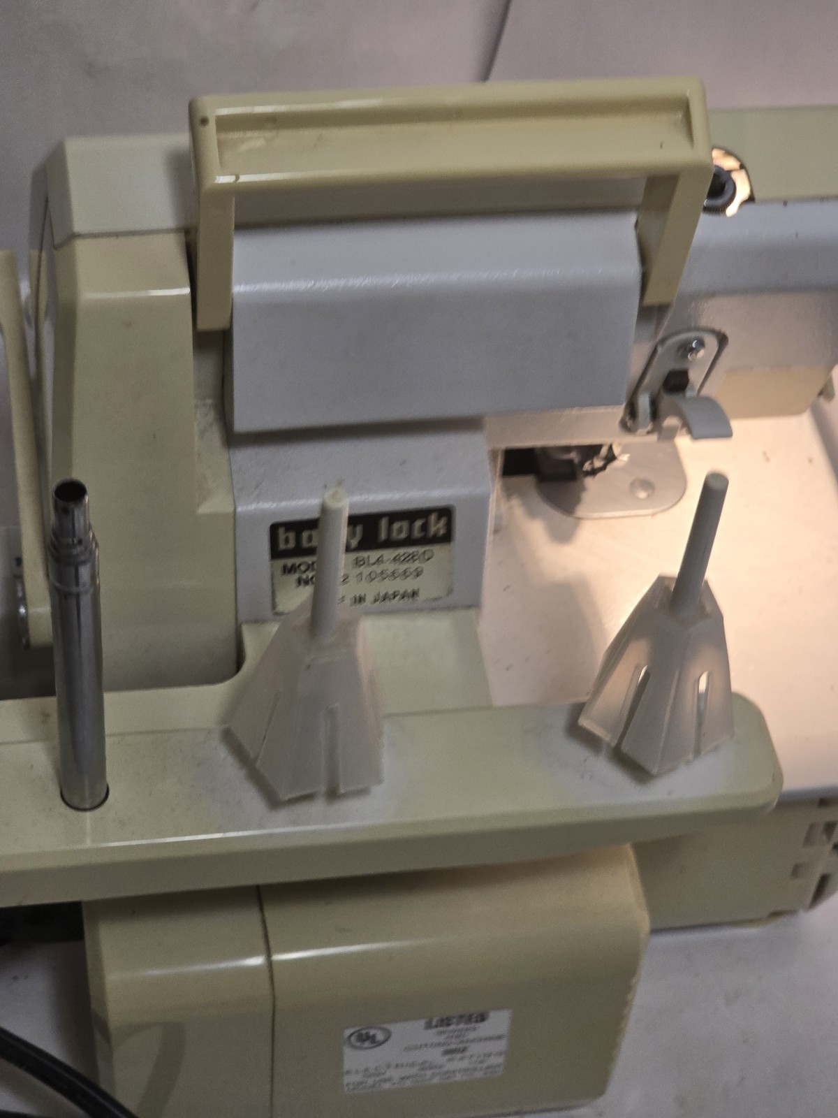 Vintage Baby Lock PRO LINE Serger Sewing Machine Model BL4-428D - JAPAN W/ Pedal