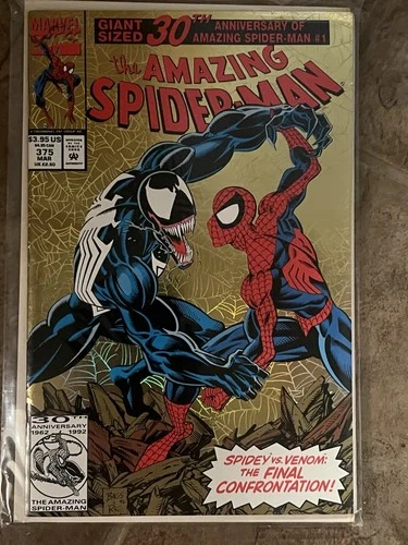 Amazing Spiderman #374 & 375 Comic Lot Marvel 1993 Direct Vs Venom Mark Bagley