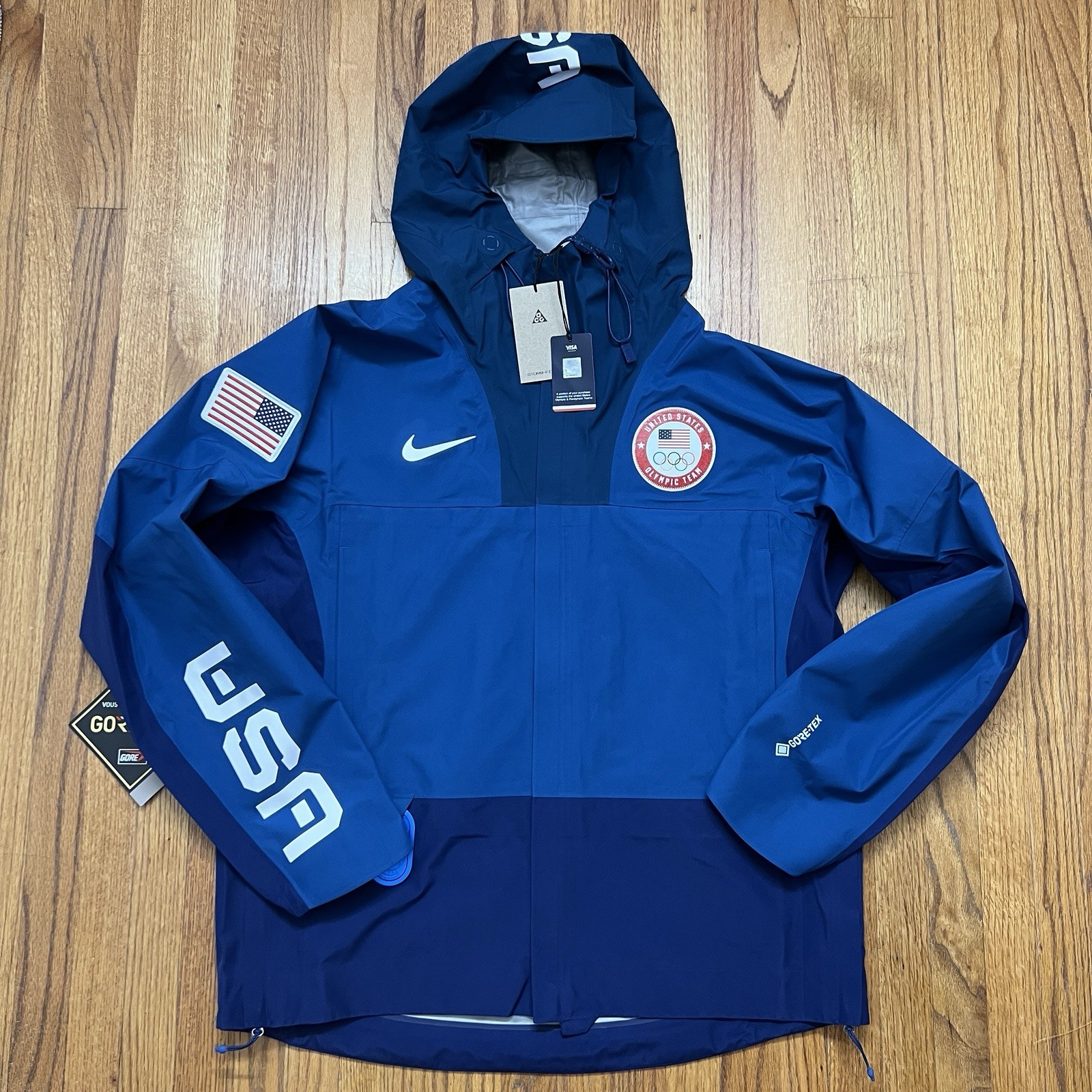 SACAI X NIKE Nike ACG Goretex USA Team Jacket Blu Uomo Taglia L Nuova DD8845 492 Invernale Olimpico