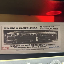 HO Funaro & Camerlengo Kit 703  55’ McKeen Motorcar Resin Craftsmen Kit.