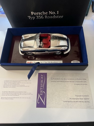 Maisto Porsche No1 Typ 356 Roadster Rhodium - Bild 4 von 7