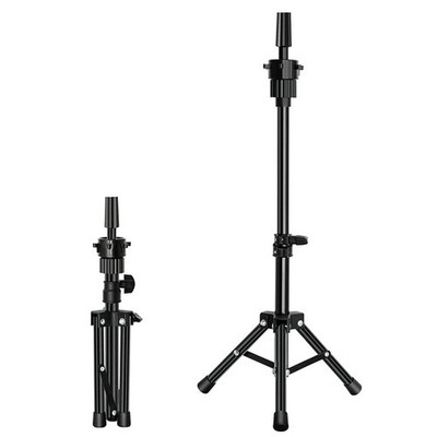 Wig Stand Tripod for Hairdresser Practice Style Display Human Hair Mannequin ...