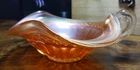 Antique Northwood Lustre Flute Marigold 5 3/8" Handled Nappy bon Bon Dish EUC
