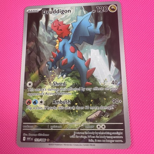 Pokemon TCG Druddigon White Flare Englisch 151/086 Fresh NM Condition