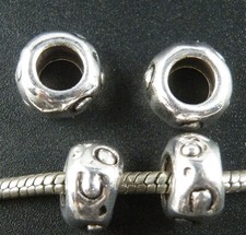 24pcs Tibetan Silver Bead Large Hole Spacers 13x8mm 11247