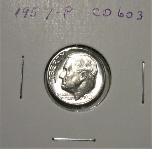 1957 P Roosevelt Dime Brilliant Uncirculated  from a roll Choice/Gem   C0603