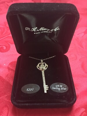 NIB NEW FLAWLESS Stunning MACY CO 10KT HEART DIAMOND