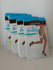 4 Secret Silky Firm Leg Sheer Support Pantyhose Control Top Size B 10411 Black