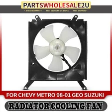 Engine Radiator Cooling Fan w/ Shroud Assembly for Chevrolet Metro Geo Pontiac