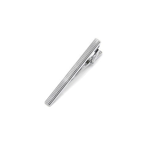 Men's Stripe Tie Bar Clasp Wedding Party Solid Color Wedding Party Necktie Clip - Picture 4 of 4
