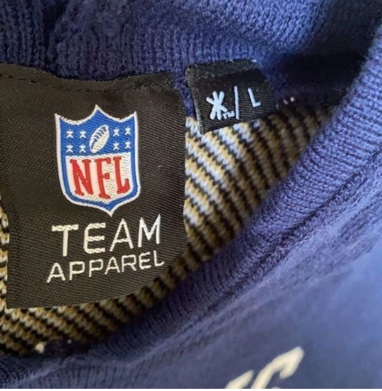 VETEMENTS Felpa con cappuccio NFL Team Apparel St. Louis Rams tasca anteriore taglia grande maglione brutto