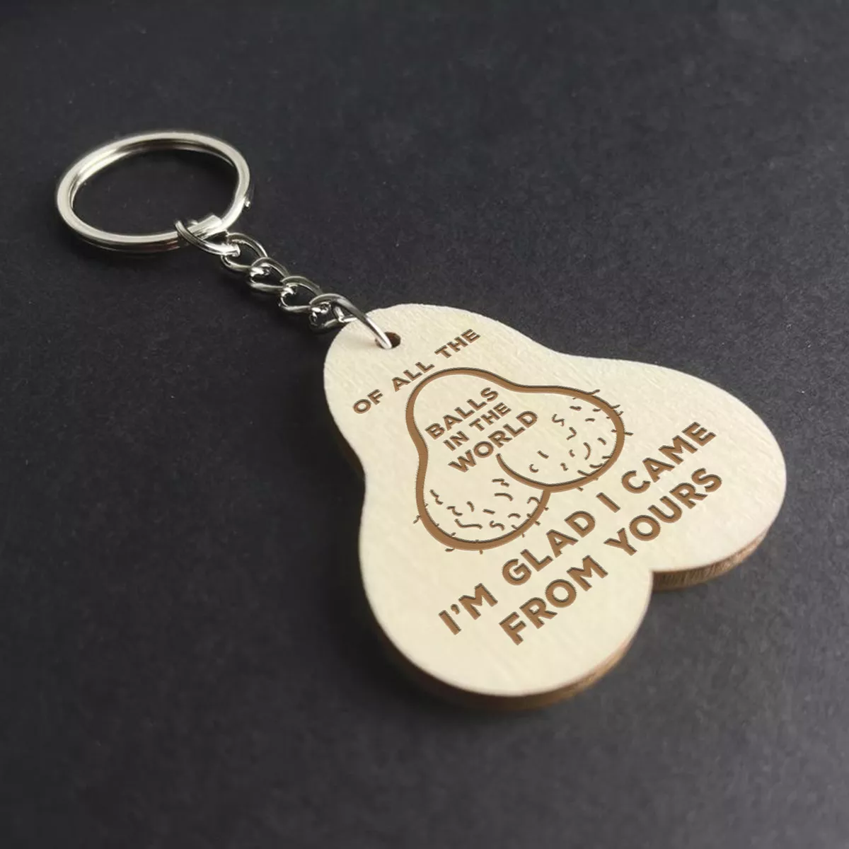 Fathers Day Gifts Funny Keyring Engraved Gift Dad Daddy Birthday Gift for Him