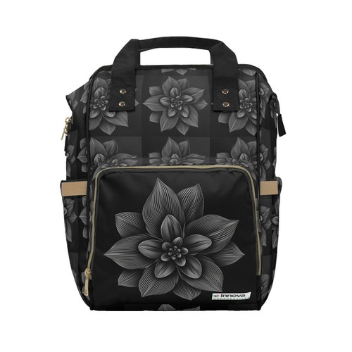 JuJuBe Backpack Diaper Bag Paisley Floral Pattern Black  display picture 3