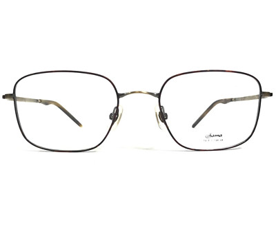 Sama Eyeglasses Frames 1700 ATG Brown Gold Square Full Rim 53-20-140