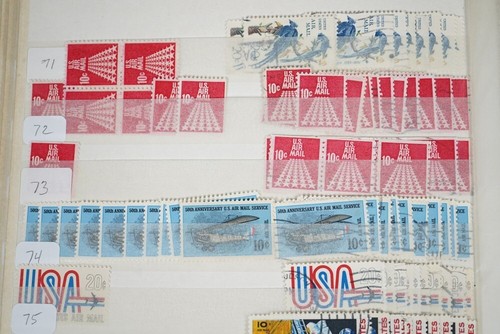 US BACK OF BOOK STOCK BOOK COLLECTION OF HUNDREDS OF STAMPS MINT & USED - Picture 14 of 23