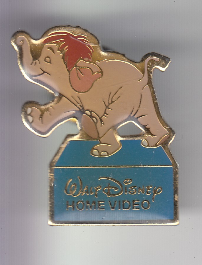 RARE PIN PINS PIN'S .. DISNEY PARIS FRANCE VINTAGE 1993 HOME VIDEO ELEFANT ~US18