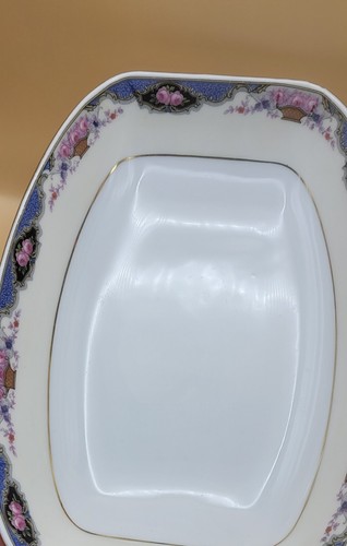 Vintage Edelstein Bavaria Oval Serving Bowl 9 3/4" Pink Flowers - Picture 10 of 14