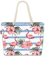 Void Tasche Flamingos Maritim Hibiskus Palmen Blumen-Muster Floral