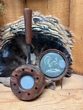 Sweet Caller Walnut Double Sided Glass/ lasered Green Slate Friction Turkey Call