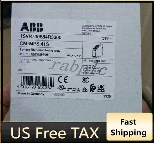 1pcs ABB Relay 1SVR730884R3300 CM-MPS.41S 10102319 US Free TAX