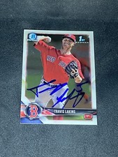 Travis Lakins 2018 Bowman Chrome Prospects #BCP139 Boston Red Sox Signed Card