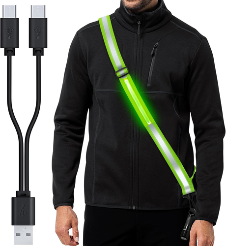 Reflective Belt Sash,Led Reflective Belt,Reflective Sash for Walking at Night,Ad - Picture 8 of 12