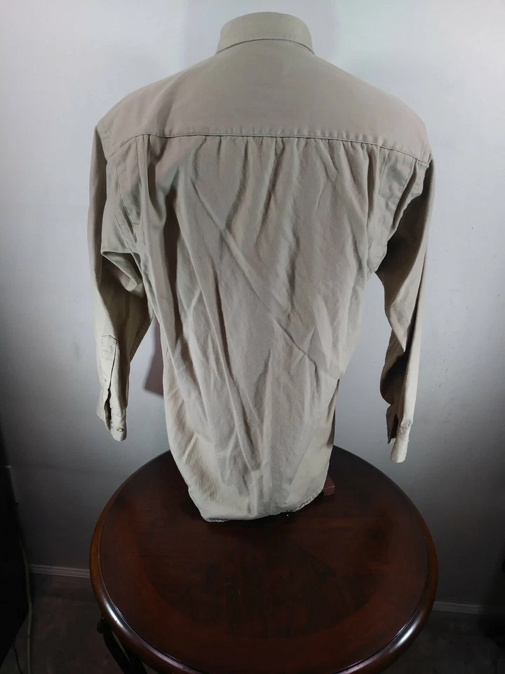 Pendleton Button Down Shirt Mens Medium Tan Cotton LS hiking outdoorsman - Image 4 of 4