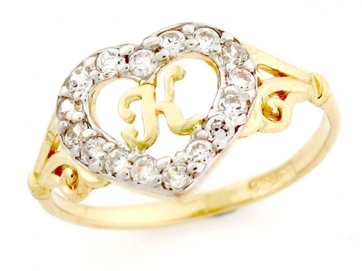 Gold ring sale with letter k