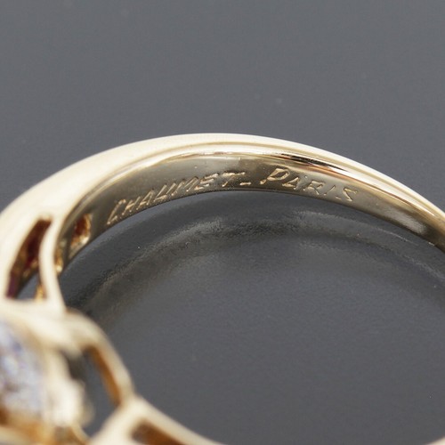 CHAUMET Diamond Ruby Ring K18YG Mystery Without Gilt Engraving E1361 - Picture 3 of 8