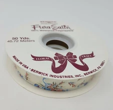 NEW Vintage Berwick Flora-Satin Baby Nursery Floral Craft Ribbon 7/8" x 50 YDS