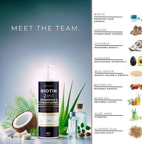 Biotin 2 in 1 Shampoo and Conditioner Set Men Women for Thinning Hair Treatment - 第 4/5 張圖片
