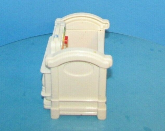 Vtg 1999 Loving Family White Musical Baby Crib Tested Works Fisher