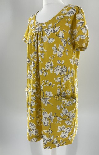 JOULES Meredith Ochre yellow Linen Blend Pockets dress size Uk 12 Vgc RefM2 - Picture 7 of 12
