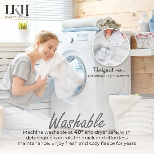 ELECTRIC HEATED BLANKET UNDERBLANKETS SINGLE KING DOUBLE UNDER BLANKET WASHABLE - Picture 13 of 32