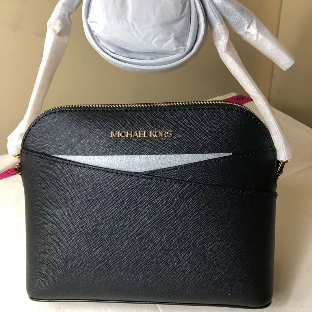 Top stitch detail outlet crossbody bag