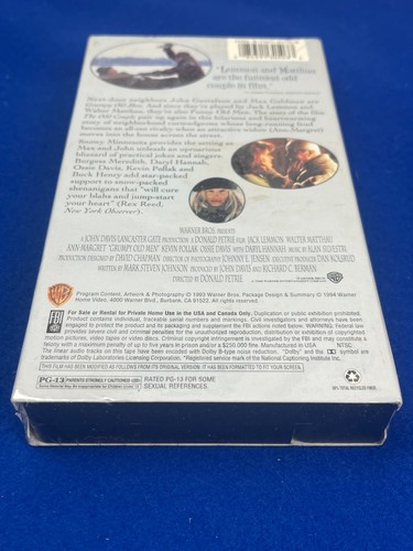 Grumpy Old Men VHS 1994 Walter Matthau Jack Lemmon Ann Margret SEALED - Picture 4 of 8