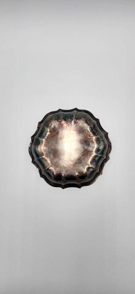 Plato bandeja para servir vintage Chippendale International Silver Co. #6395 Foto 4 de 4