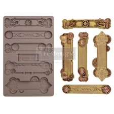 Steampunk Plates | 5" x 8" Silicone Decor Mould | Redesign with Prima