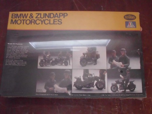 Testors Italeri #852 BMW & Zundapp Motorcycles Model Kit 1980 - NEW - Picture 5 of 5