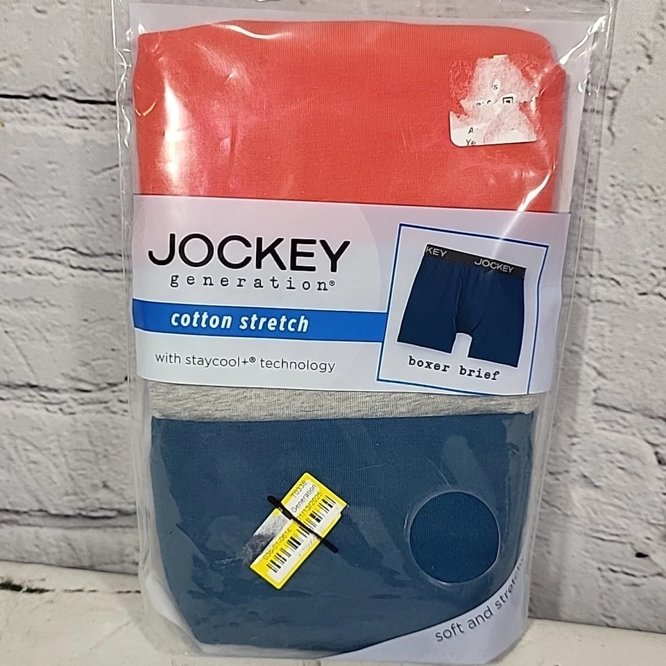 Jockey 3-Pack Boys Cotton Stretch Boxer Briefs Size S Small 6-8 New Staycool - Image 4 of 4