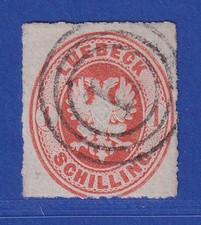L&uuml;beck 1863 Wappen 1 Schilling Mi.-Nr. 9A mit Dreiring-O L