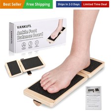 Ankle Foot Strengthener Exerciser for Sprained, Axis Board, Non-Slip Wood Wobble