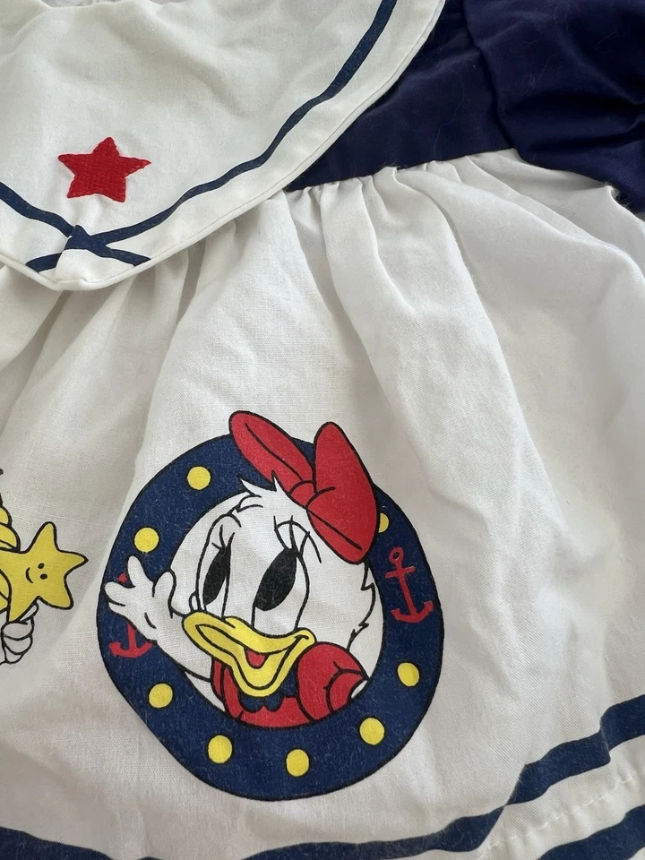 Винтажный Disney Babies Топ Minnie Sailor Морская Тема Размер 0-6 Месяцев - Изображение 3 из 4