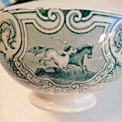 Vintage Blue P. (Petrus) Regout Maastricht LASSO Soup /Cereal Bowl 6 3/4" x 3" - Picture 4 of 8
