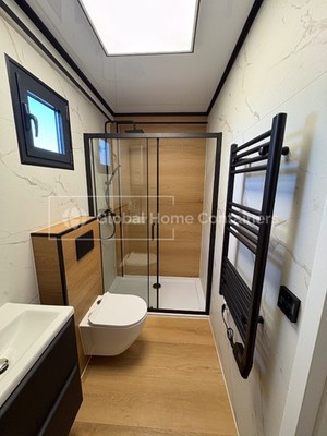 Modulhaus Tiny House Wohncontainer 29m² Winterfest Schlüsselfertig Klima Premium