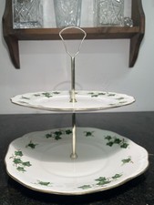 Vintage Colclough Ivy Leaf Two Tier Cake Stand Bone China England